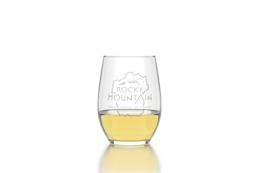 Rocky Mountain Stemless Wine Glass