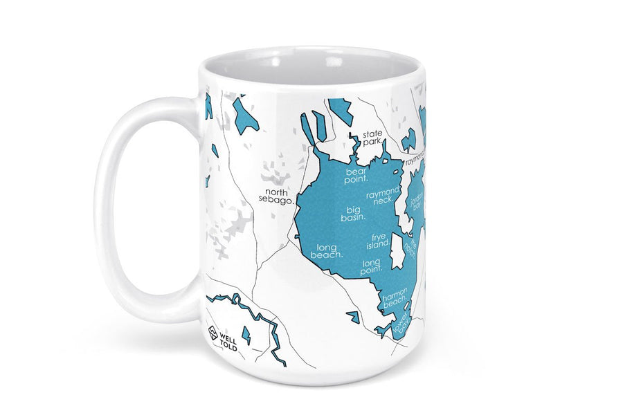 Sebago Lake Map Mug - 15oz