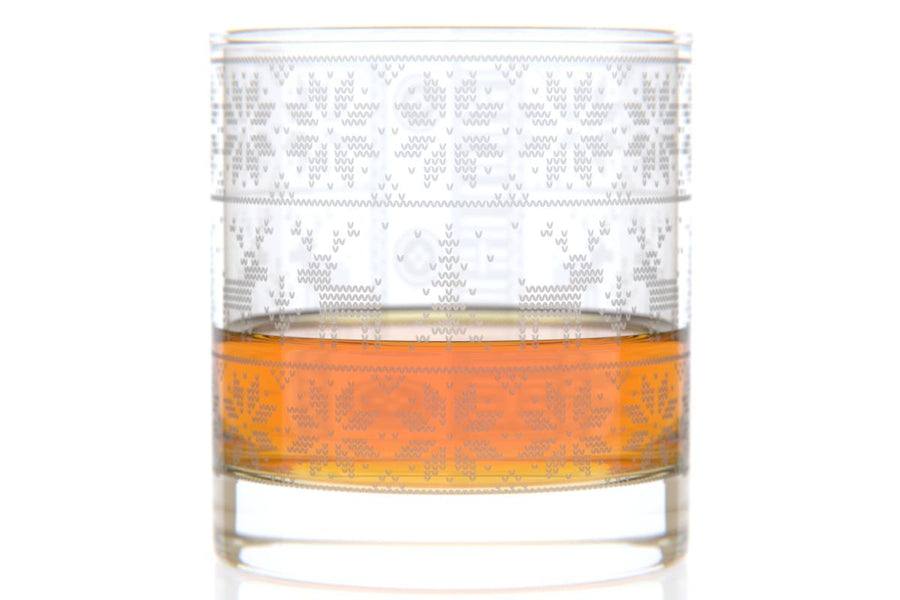 Reindeer Sweater Rocks Glass