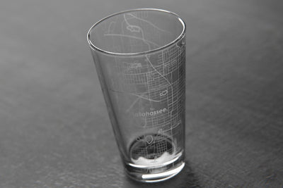 Home Town Map Pint Glass
