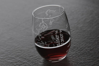 Bahamas Island Stemless Wine Glass