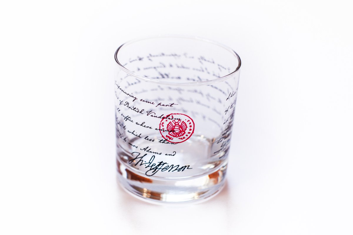 I Cannot Live Without Books - Thomas Jefferson Rocks Glass