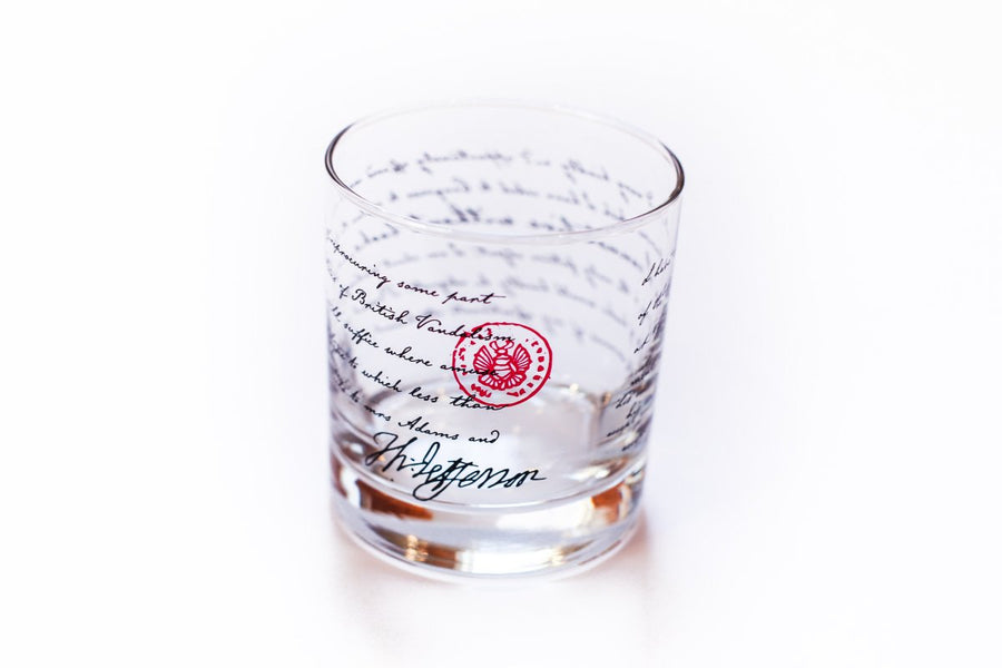 I Cannot Live Without Books - Thomas Jefferson Rocks Glass