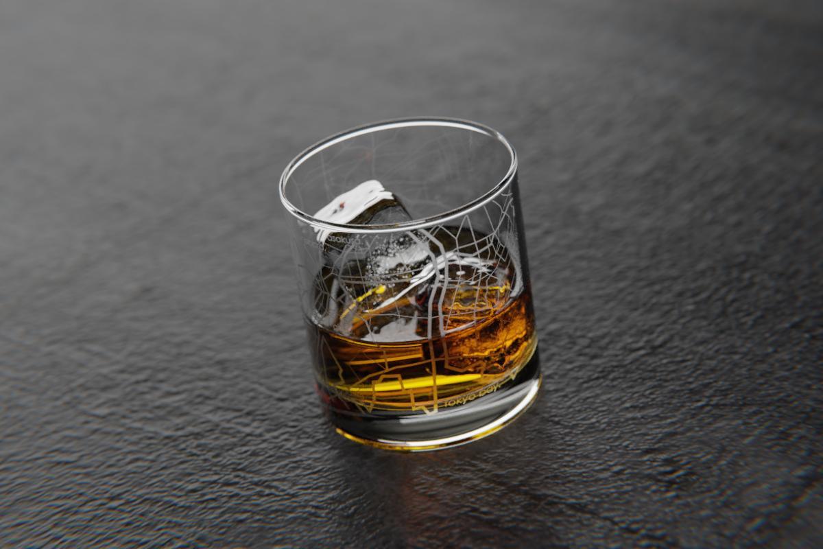 Tokyo Map Rocks Glass