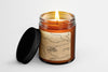 Topography Map Candle - Amber