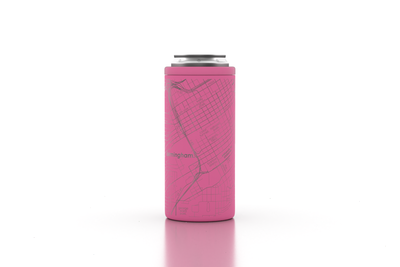 College Town Map Insulated 12 oz Slim Can Cooler