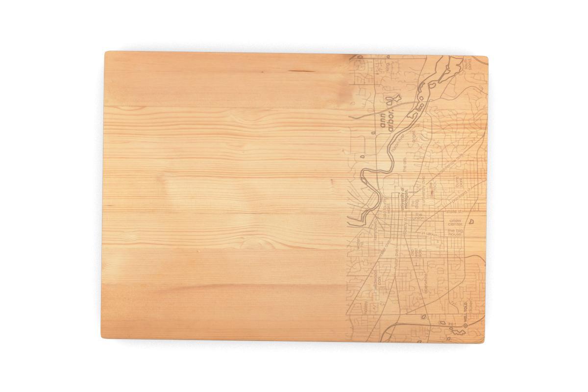 College Town Map 9x12 Cutting Board