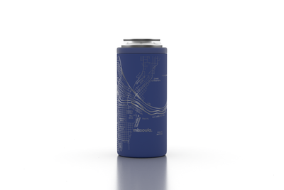 College Town Map Insulated 12 oz Slim Can Cooler