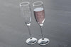 College Town Map Stemmed Champagne Flute Pair