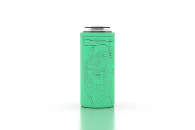 Home Town Map Insulated 12 oz Slim Can Cooler